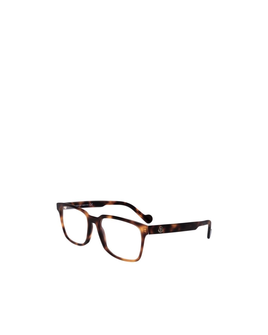 Moncler White Eyewear Rectangular Frame Glasses for men
