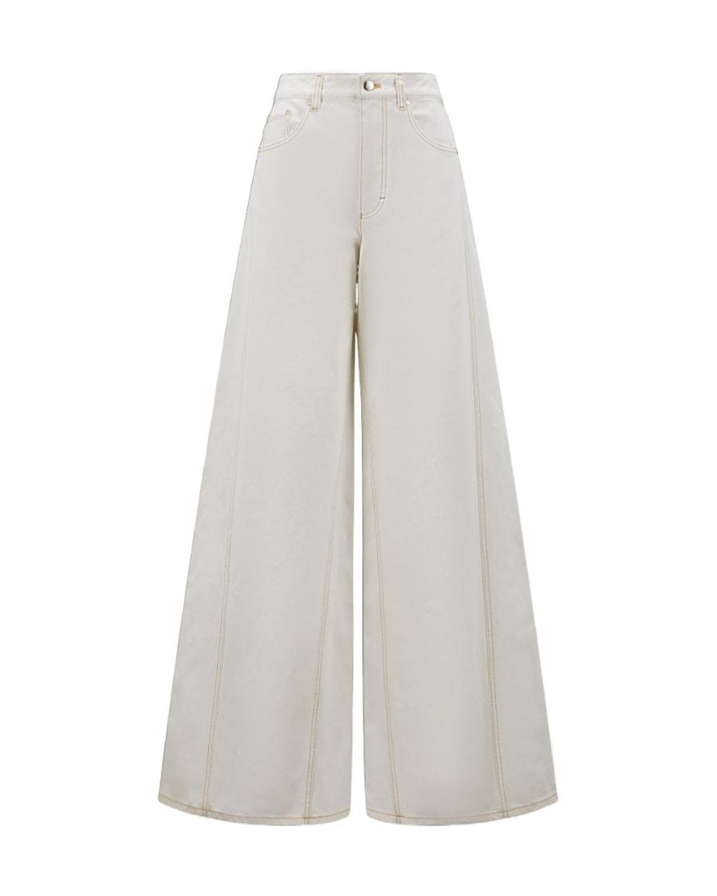 Moncler White Bleached Denim Jeans