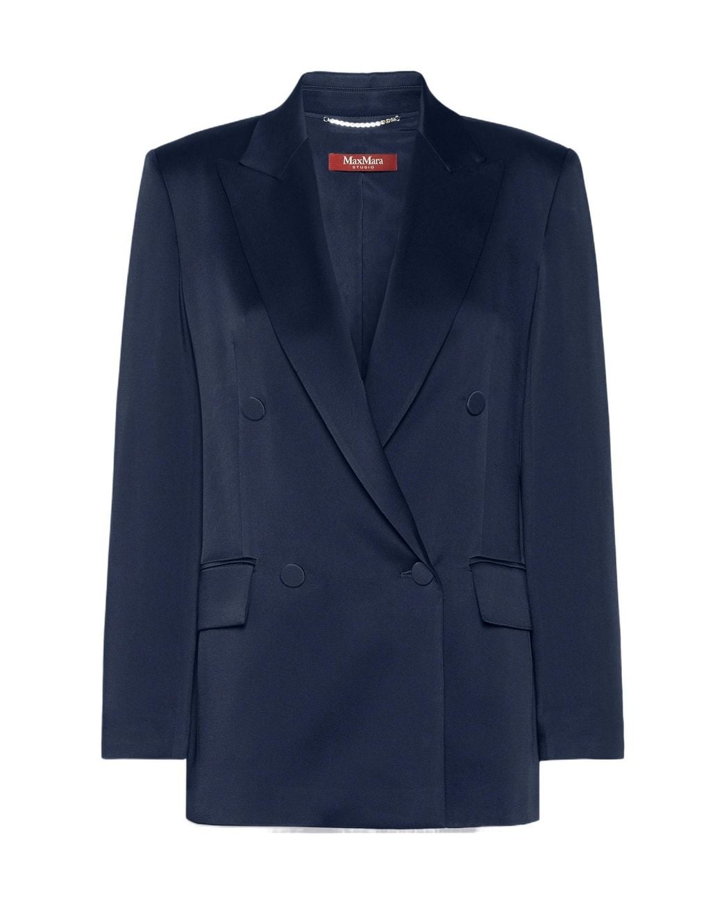 Max Mara Blue Studio Msearca Double-Breasted Blazer