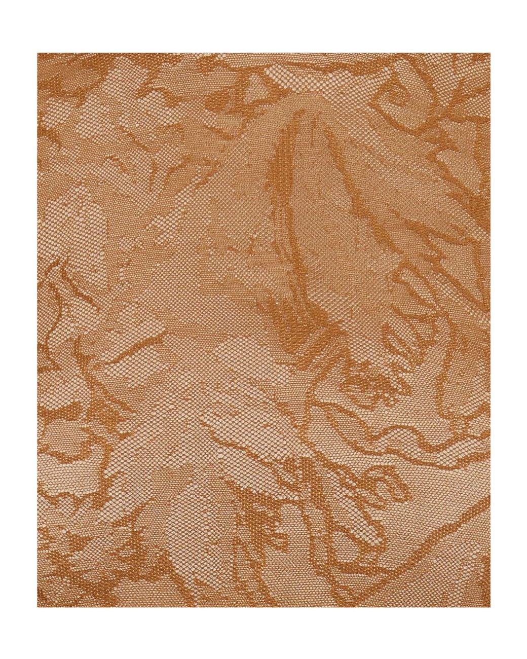 David Koma Brown Floral-Lace Bodysuit