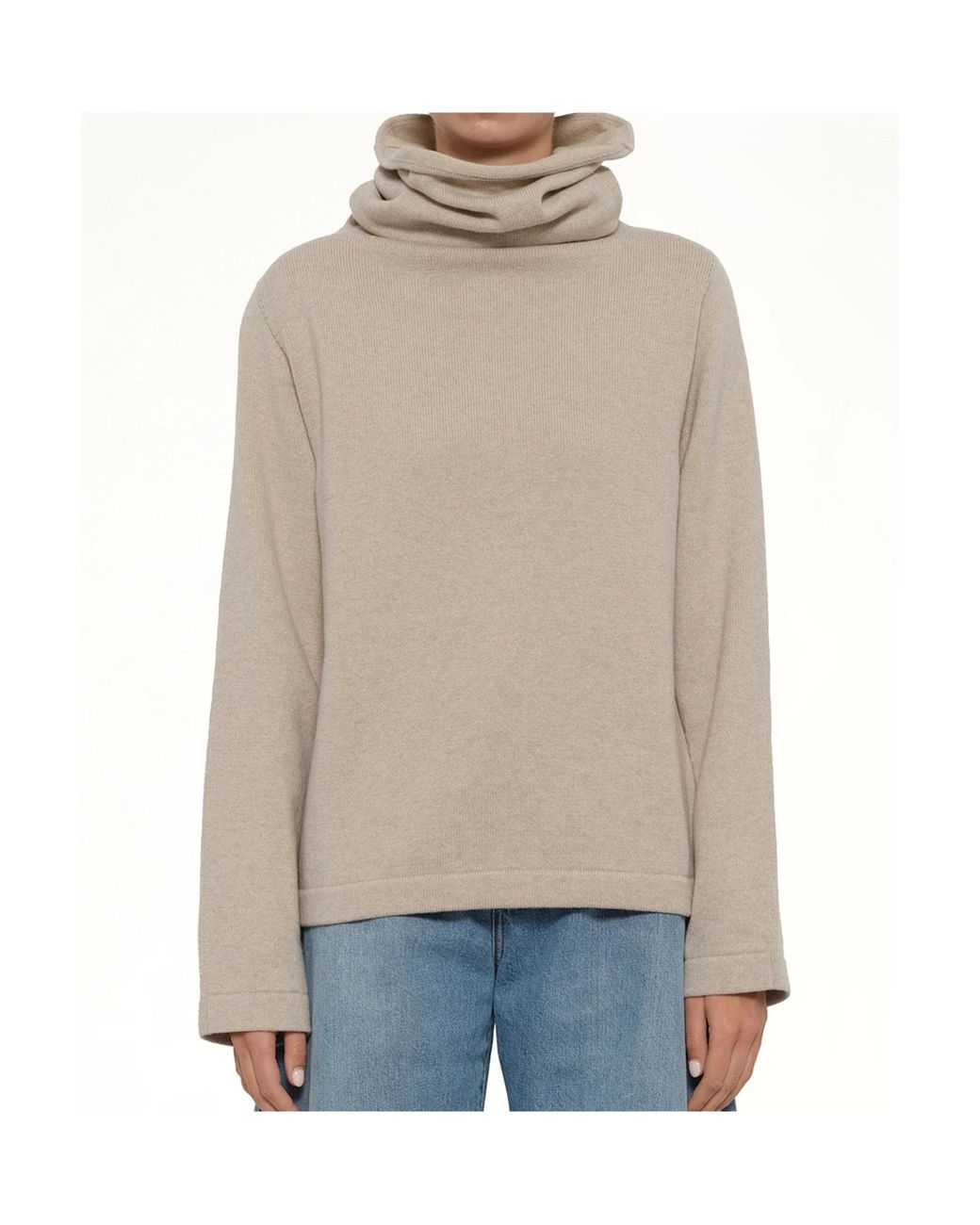 Alaïa Natural Alaïa High Neck Jumper