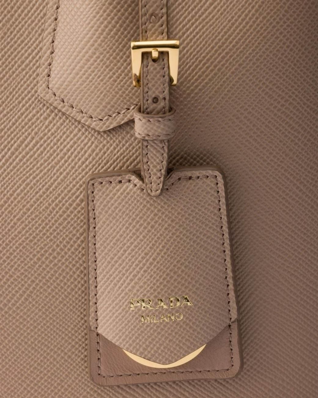 Prada Brown Double Medium Saffiano Leather Bag