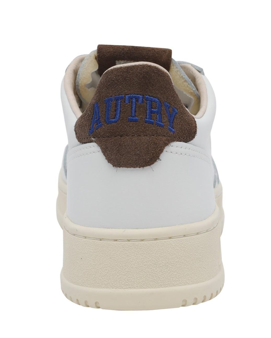 Autry White Perforated Low-Top Sneakers for men