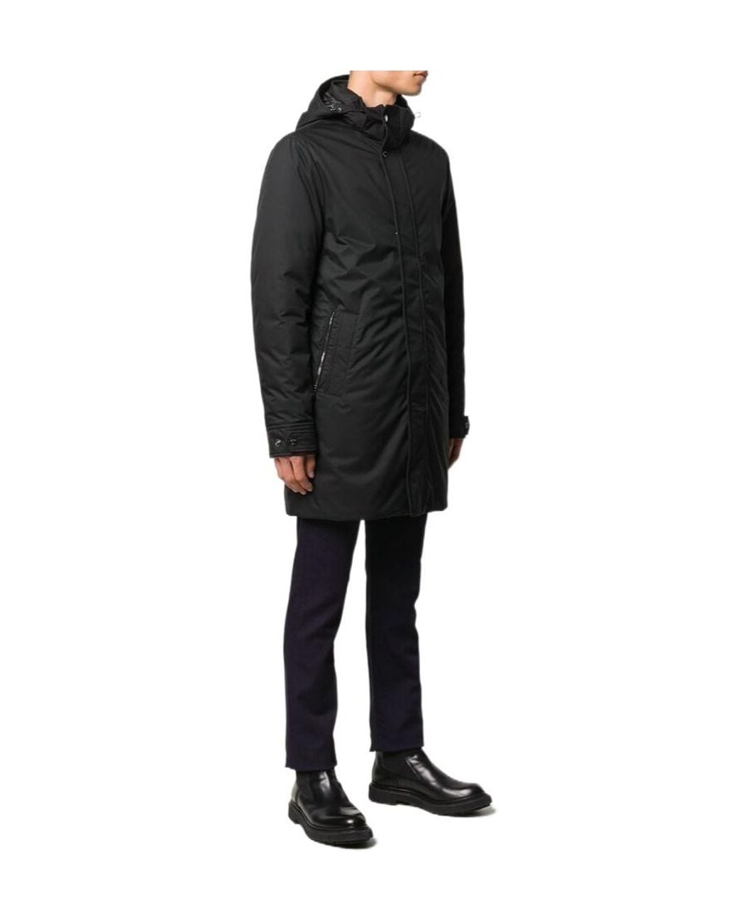 Moorer Black Long-Sleeved Down Jacket for men