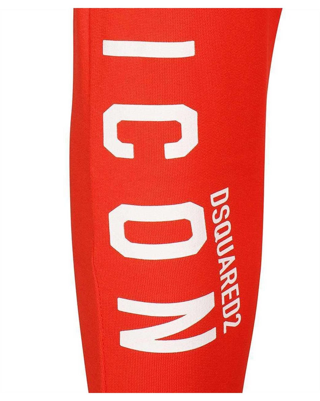 DSquared² Red Icon Logo-Print Track Pants for men