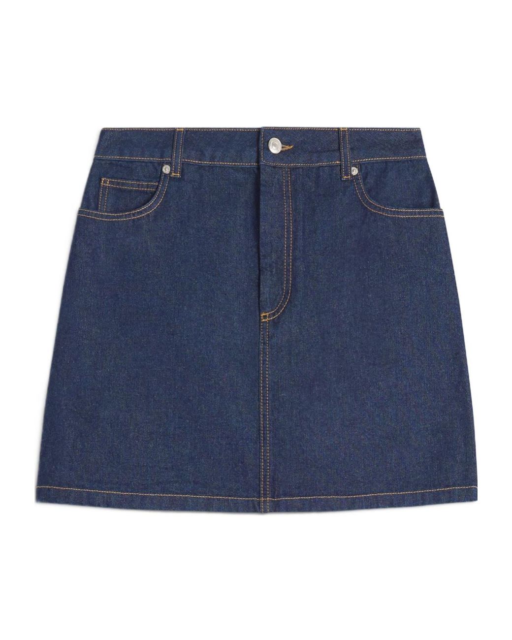 Maison Kitsuné Blue Maison Kitsuné A-Line Denim Skirt