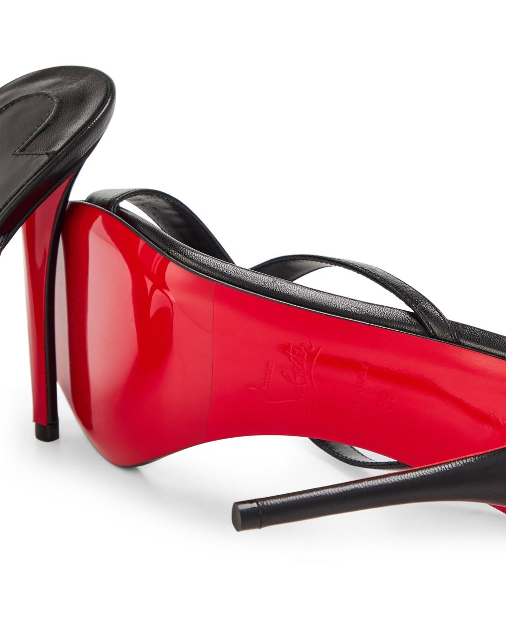 Christian Louboutin Multicolor Leather Slide Mule Stilettos