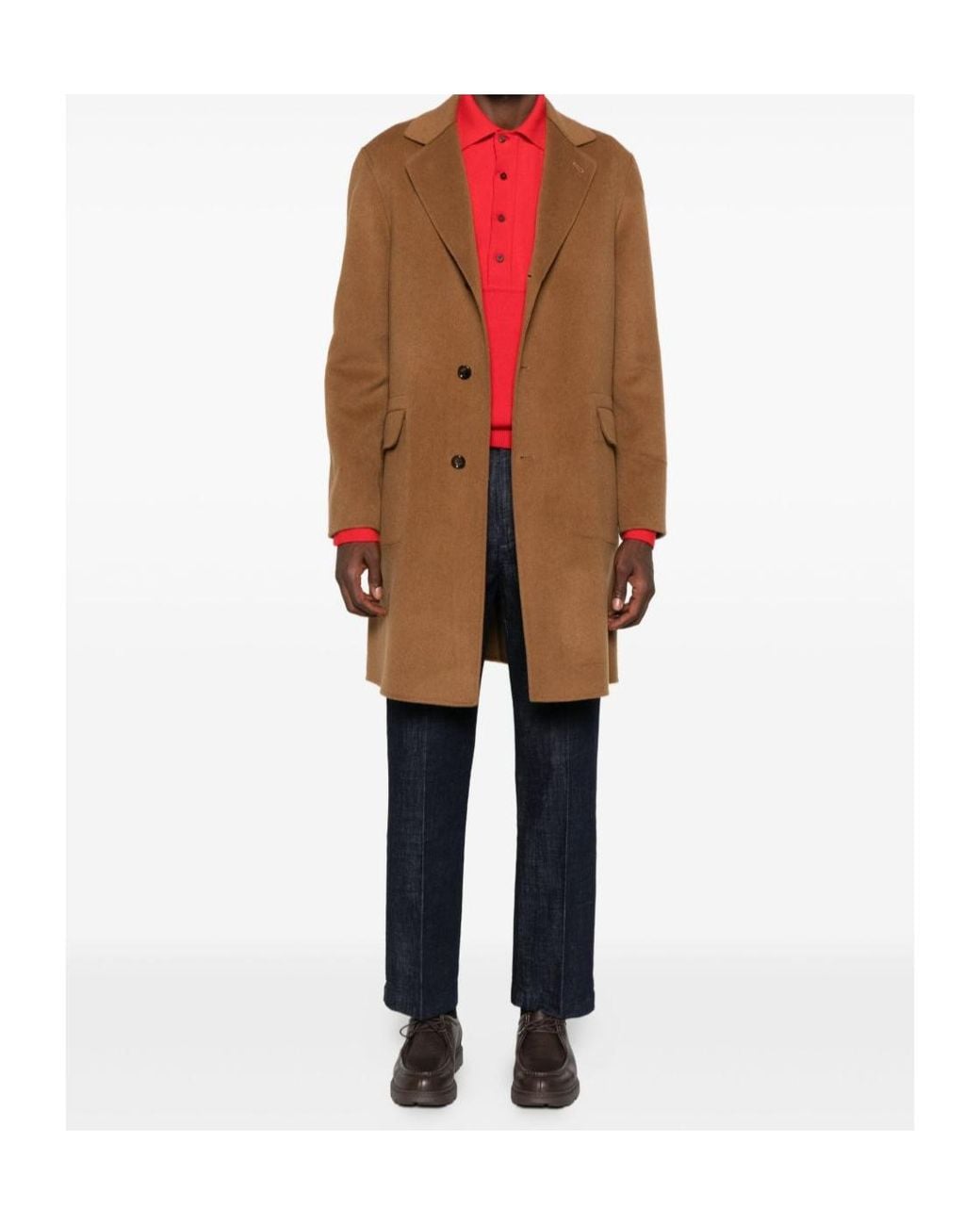 Aspesi Brown Pocket Coat for men