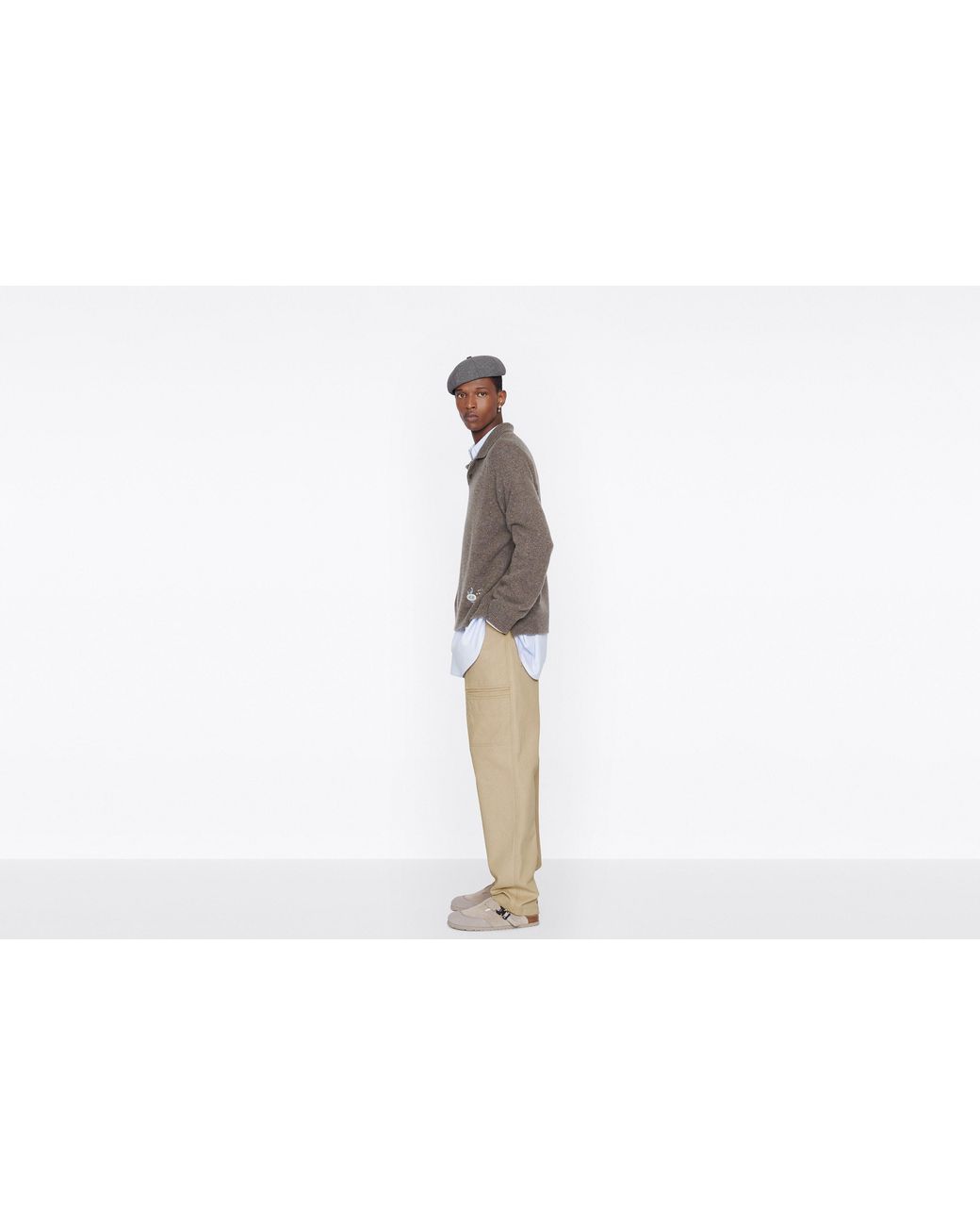 Dior Natural Cargo Pants With 'Cd' Buckle Belt for men
