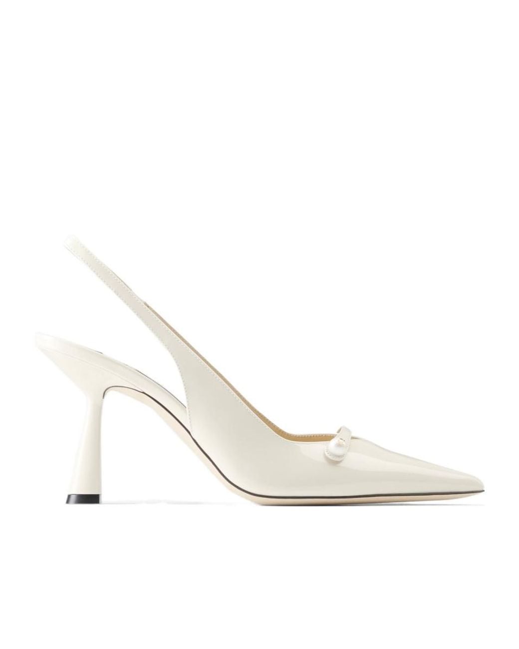 Jimmy Choo White Amita Slingback Pumps