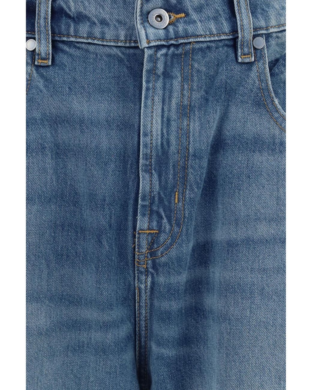 7 For All Mankind Blue Wide Leg Jeans for men