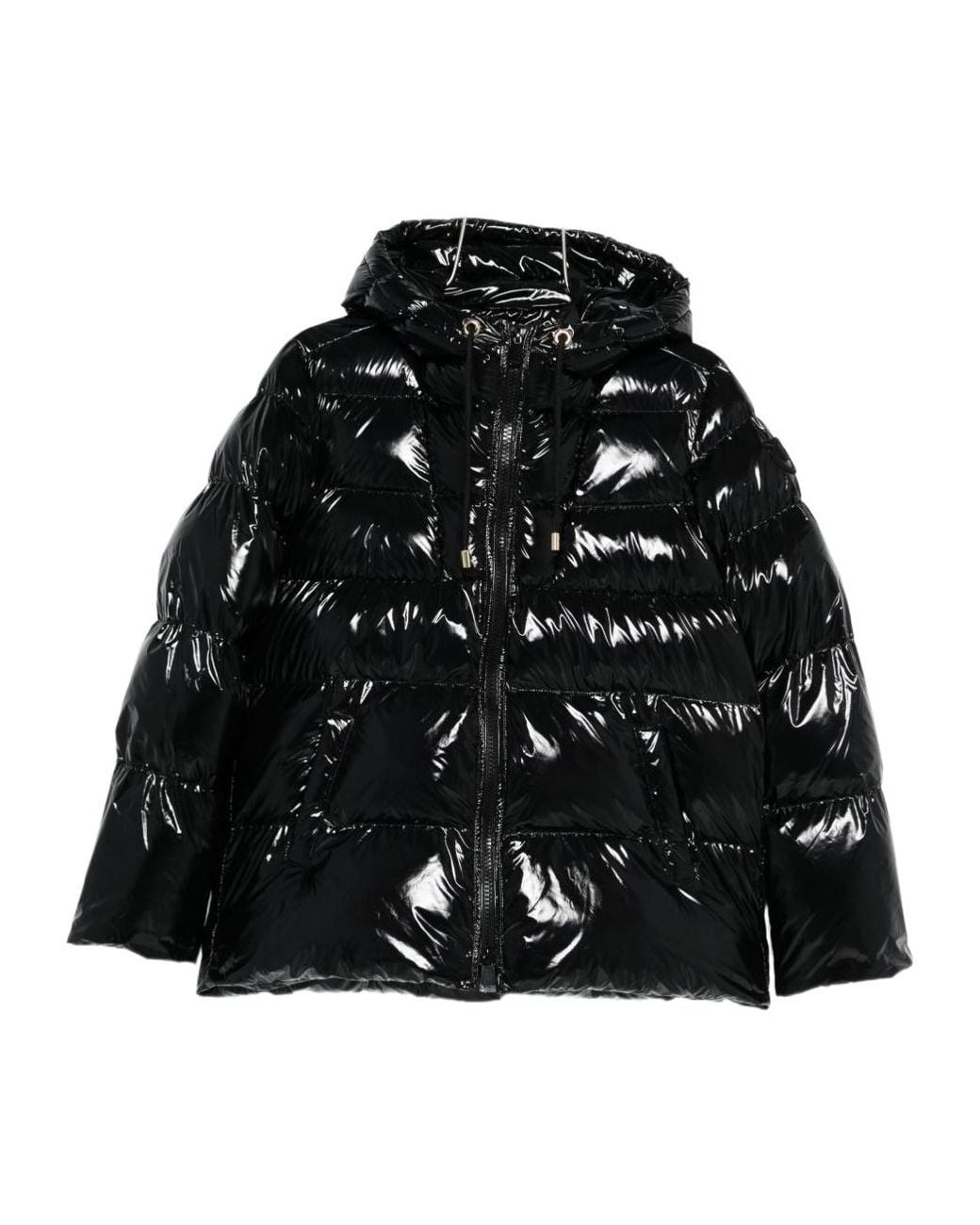 Pinko Black Zip-Up Hooded Jacket