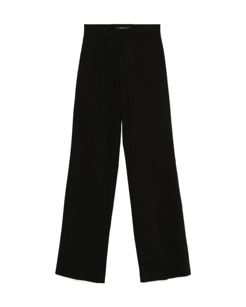 Phoebe Philo Black Raised-Seam Trousers