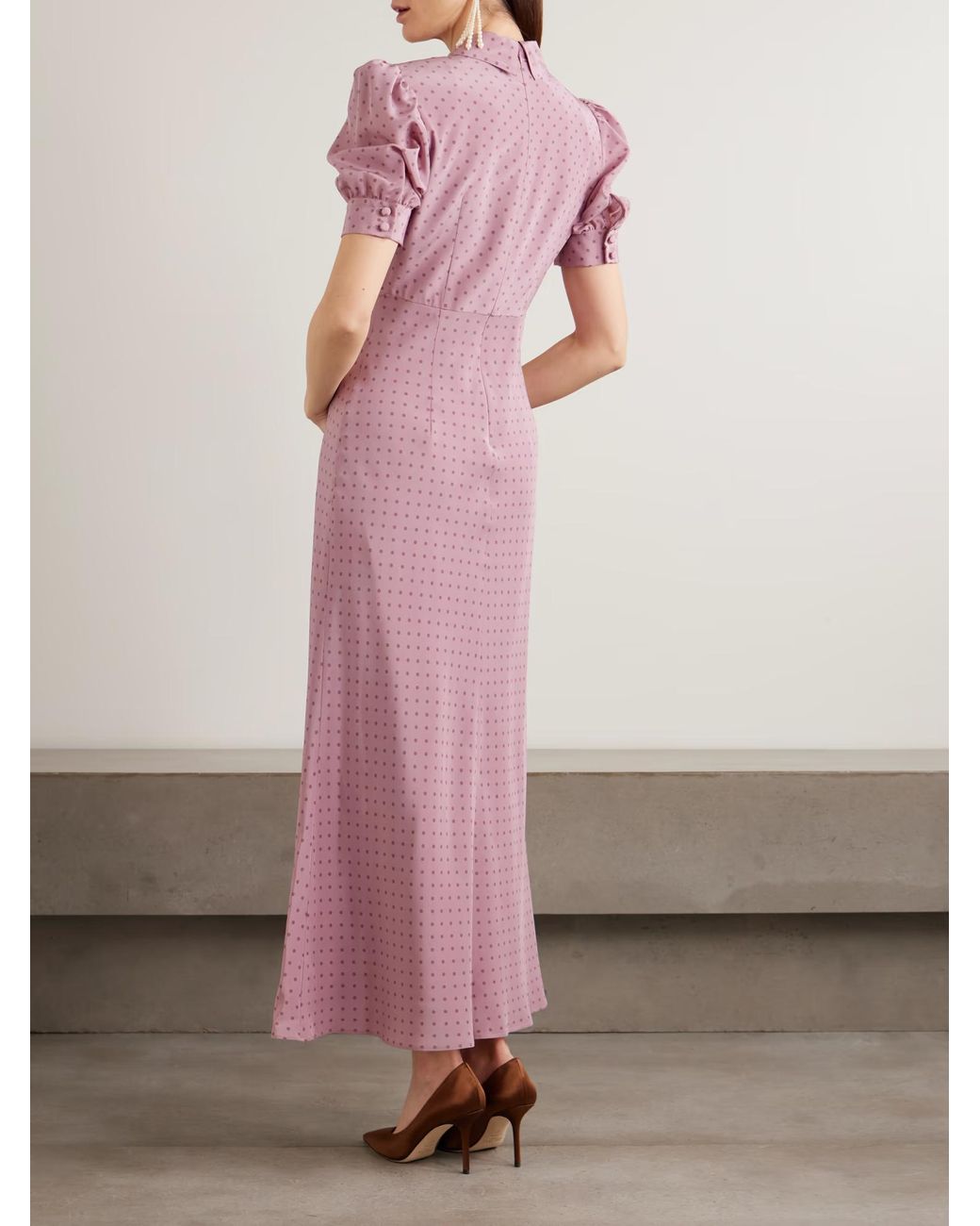 Alessandra Rich Pink Polka Dot Dress