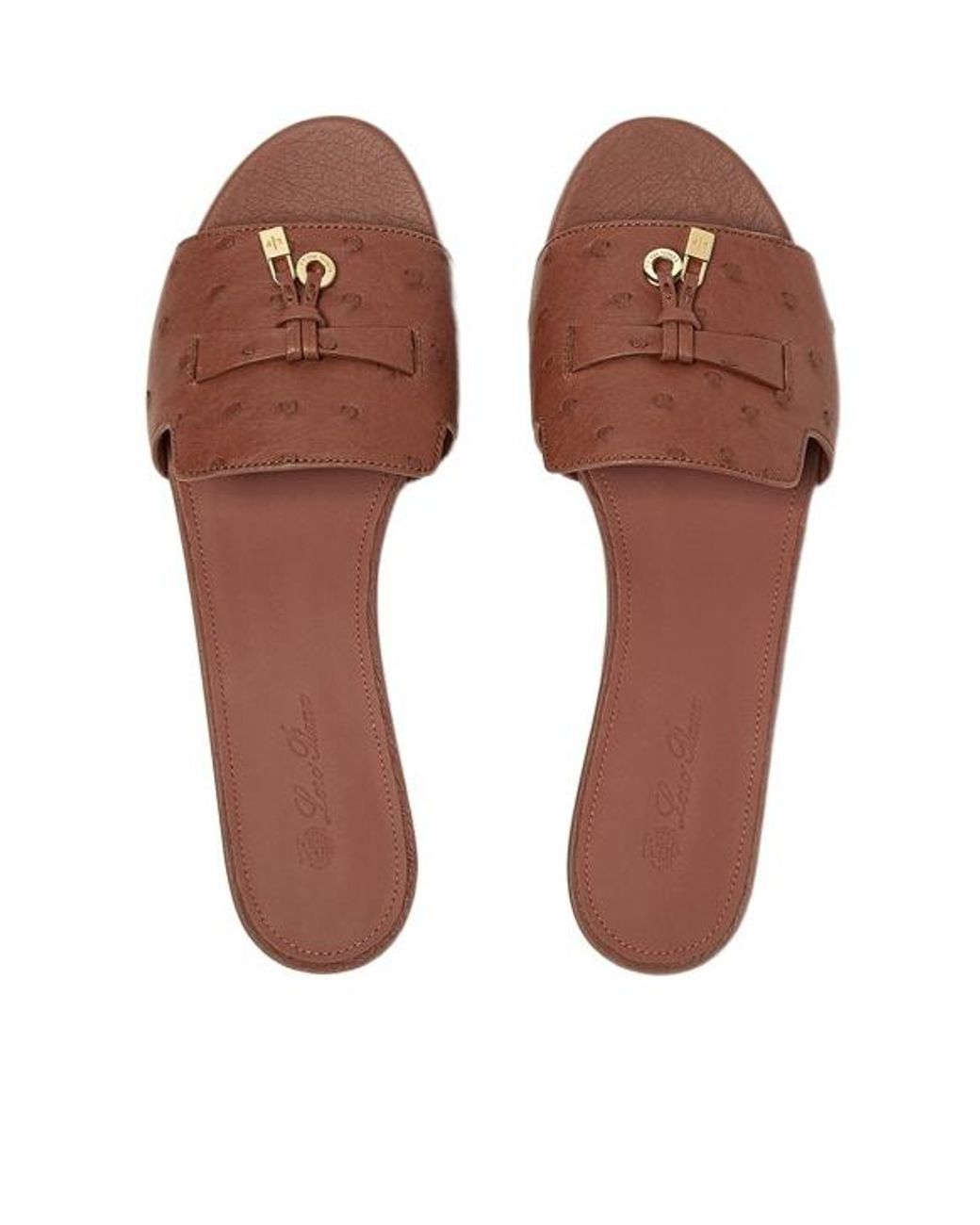 Loro Piana Brown Summer Charms Sandal