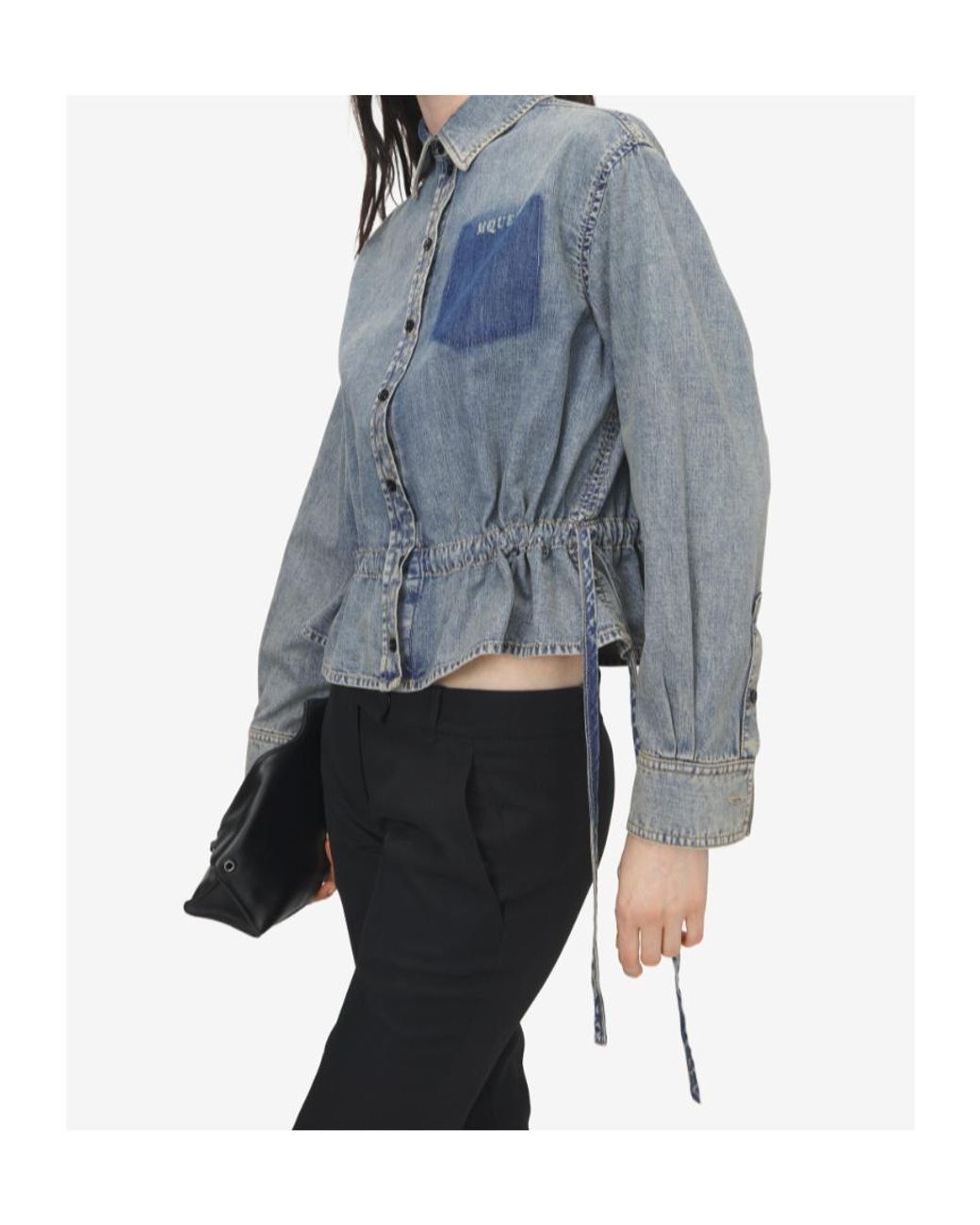 McQueen Blue Chambray Shirt Jacket