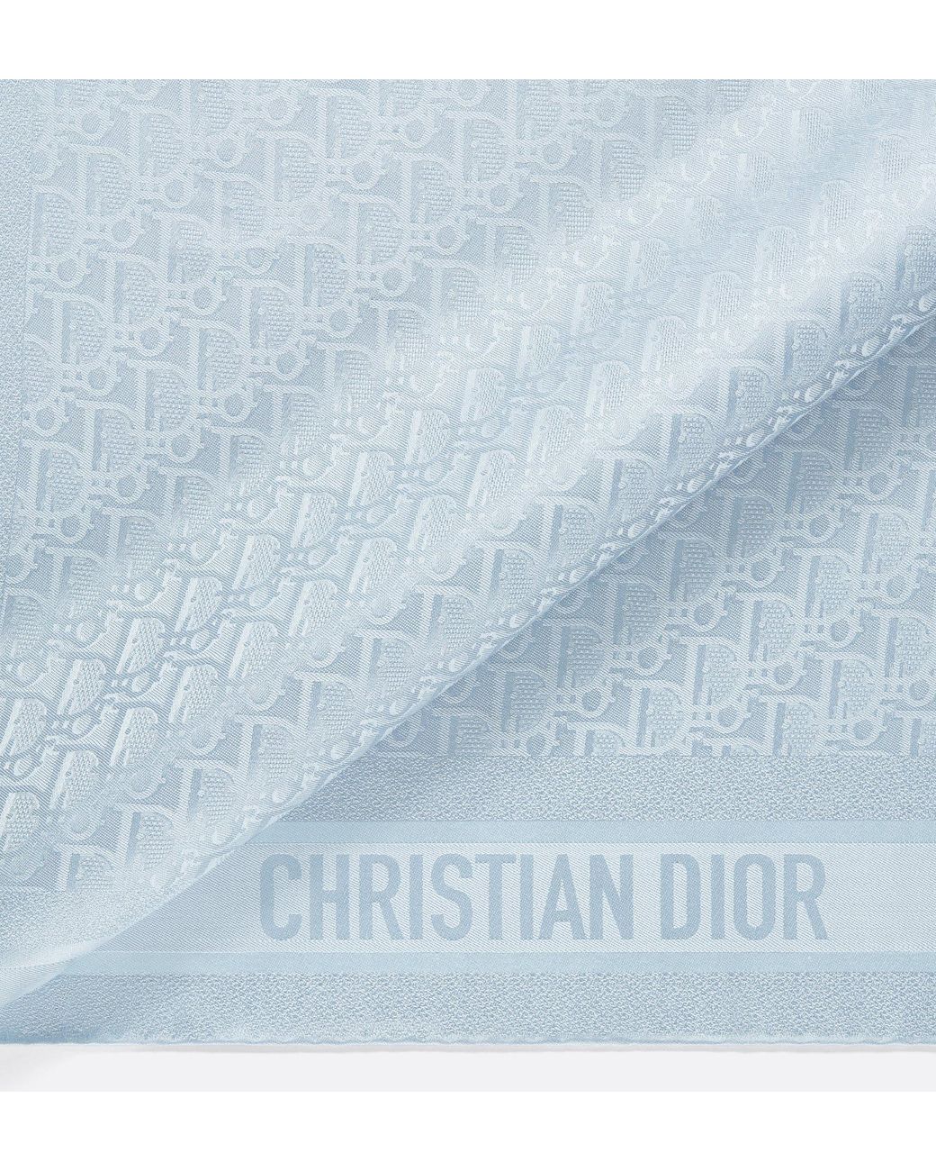 Dior Blue Oblique Natte 70 Square Scarf