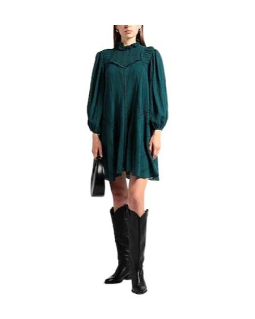 Isabel Marant Green Turtleneck Dress