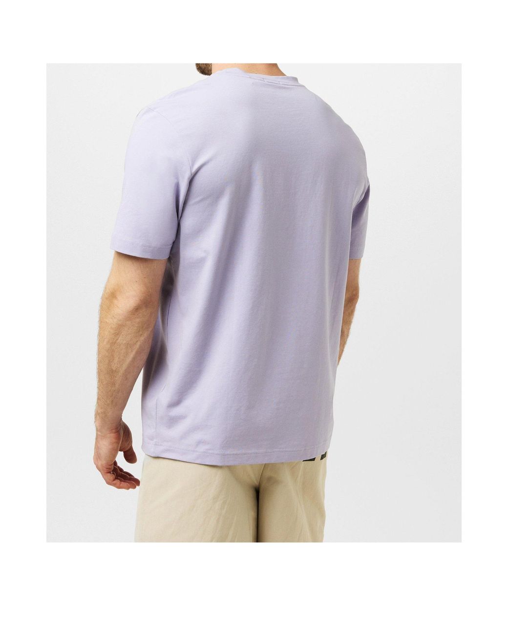 Boss White Logo Crew-Neck T-Shirt for men