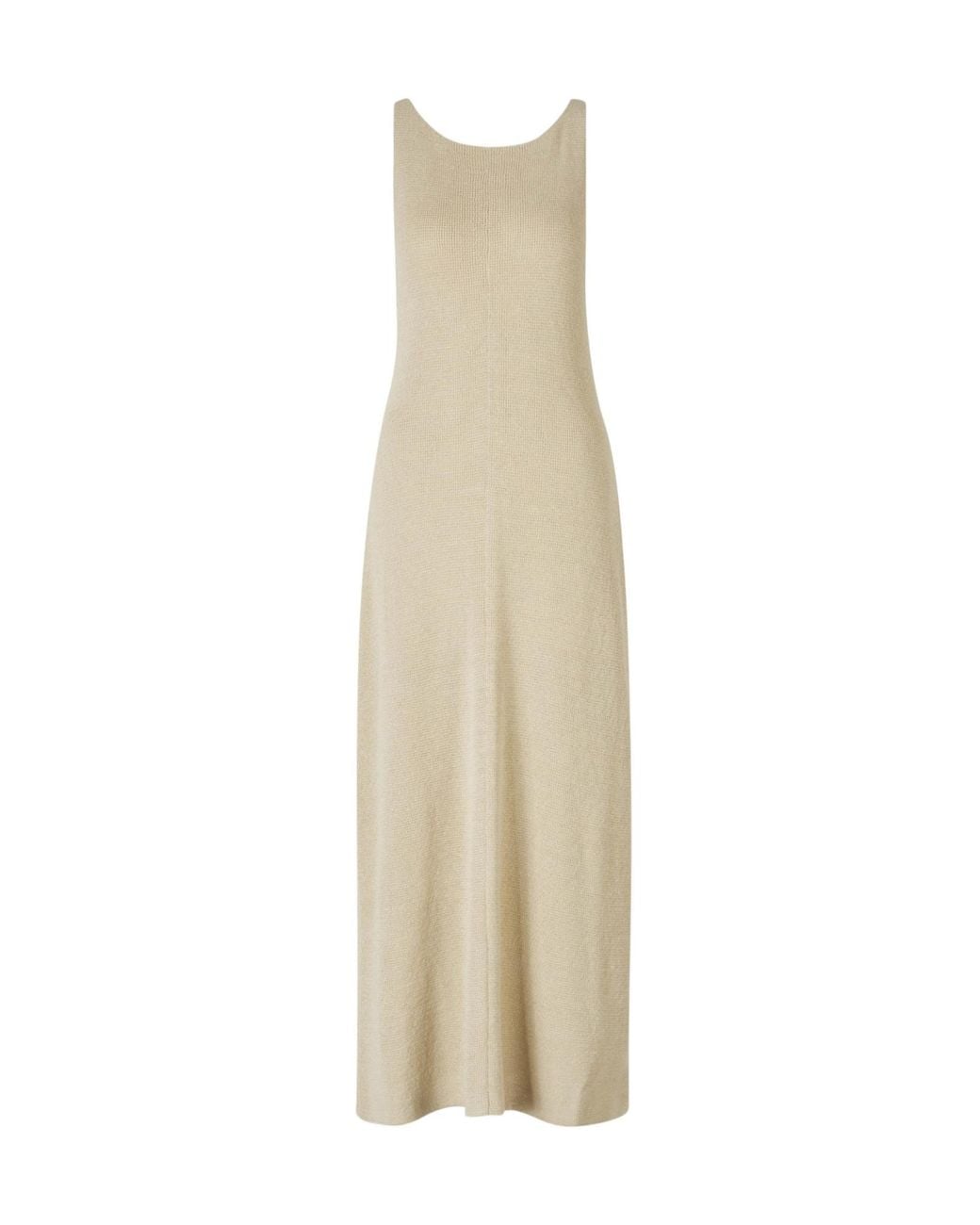 The Row Natural Fleet Sleeveless Knitted Midi Dress