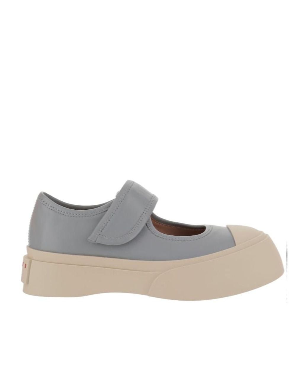 Marni Brown Mary Jane Round-Toe Sneakers