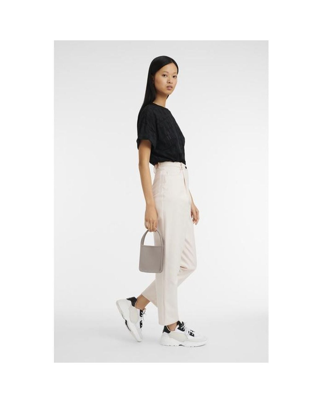 Longchamp Gray Mini Top Handle Bag