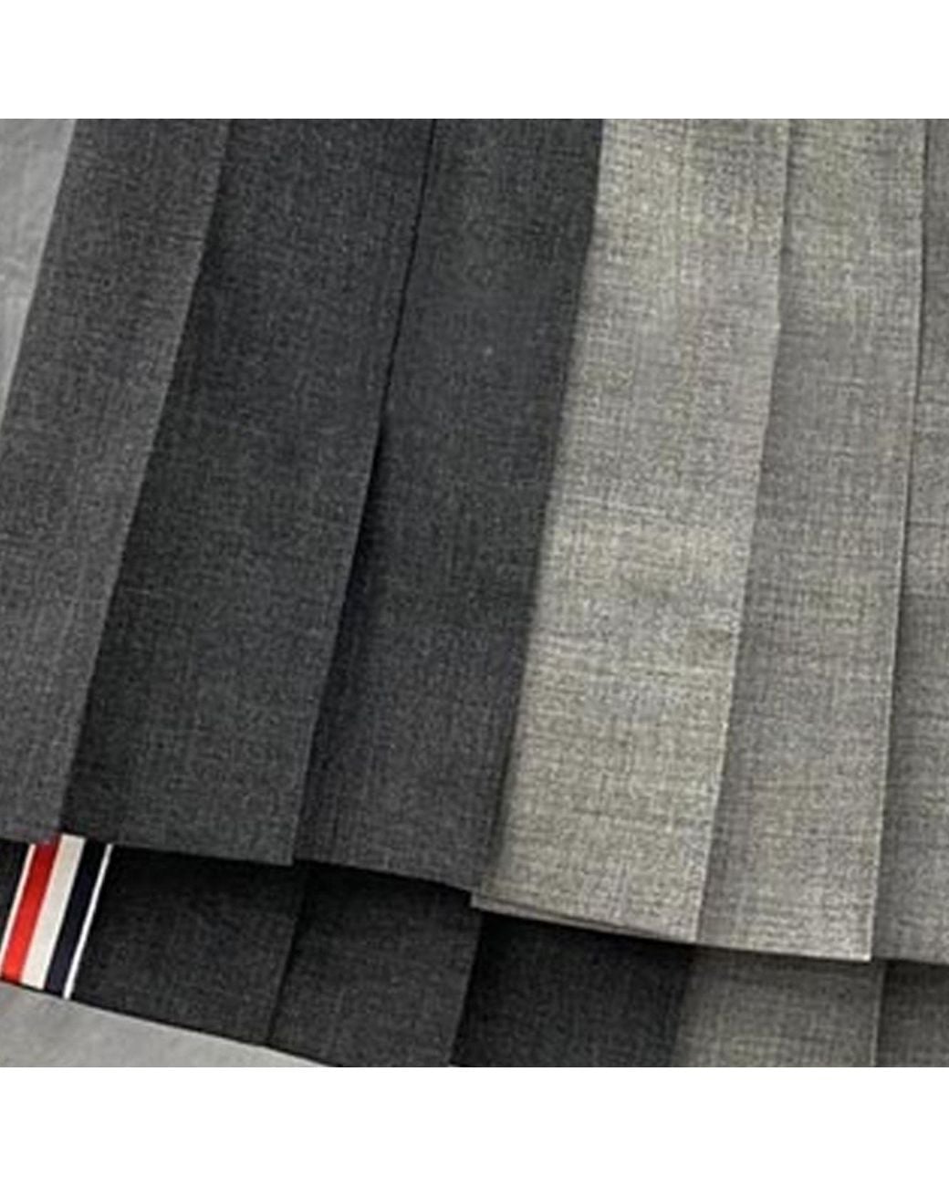 Thom Browne Gray Rwb Striped Pleated Mini Skirt