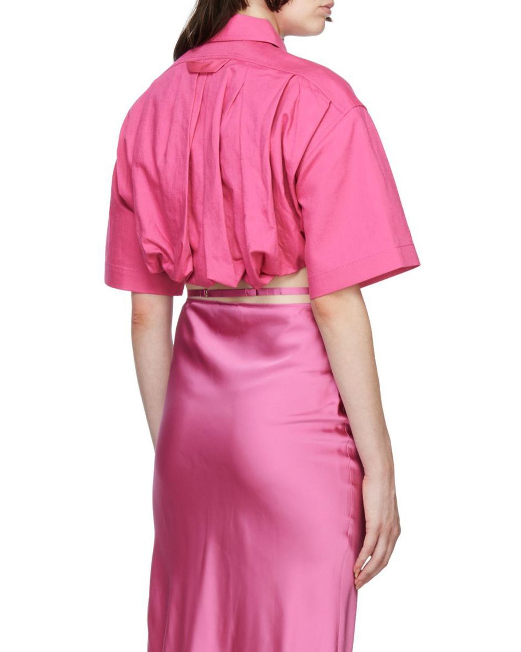 Jacquemus Pink Silpa Cropped Shirt