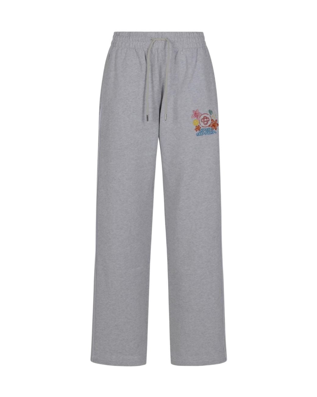 Casablanca Gray Embroidered Cropped Sweatpants