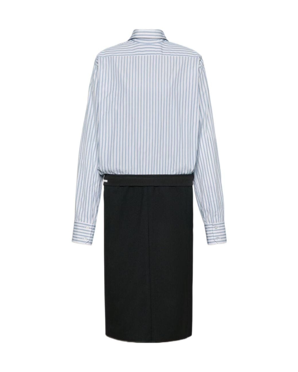Maison Margiela White Reversed Stripe Shirtdress