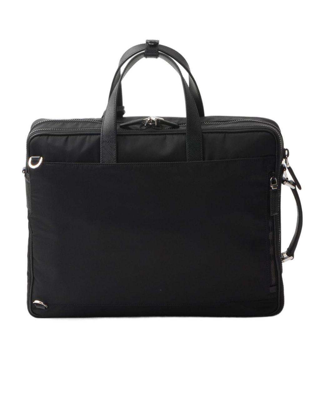 Prada Black Re-Nylon Zipped Laptop Bag for men