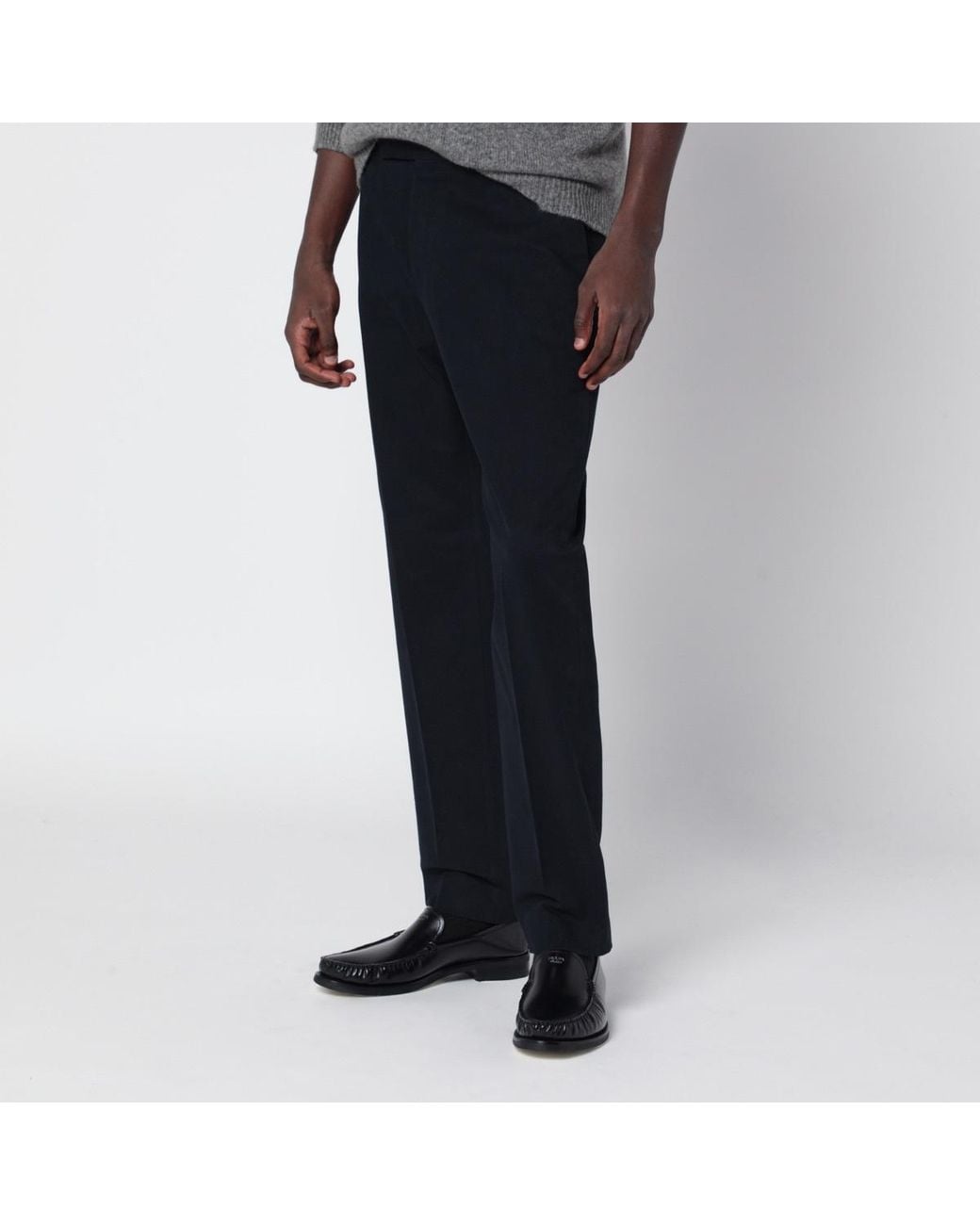 Pt Pantaloni Black Pt Torino Straight Leg Trousers for men