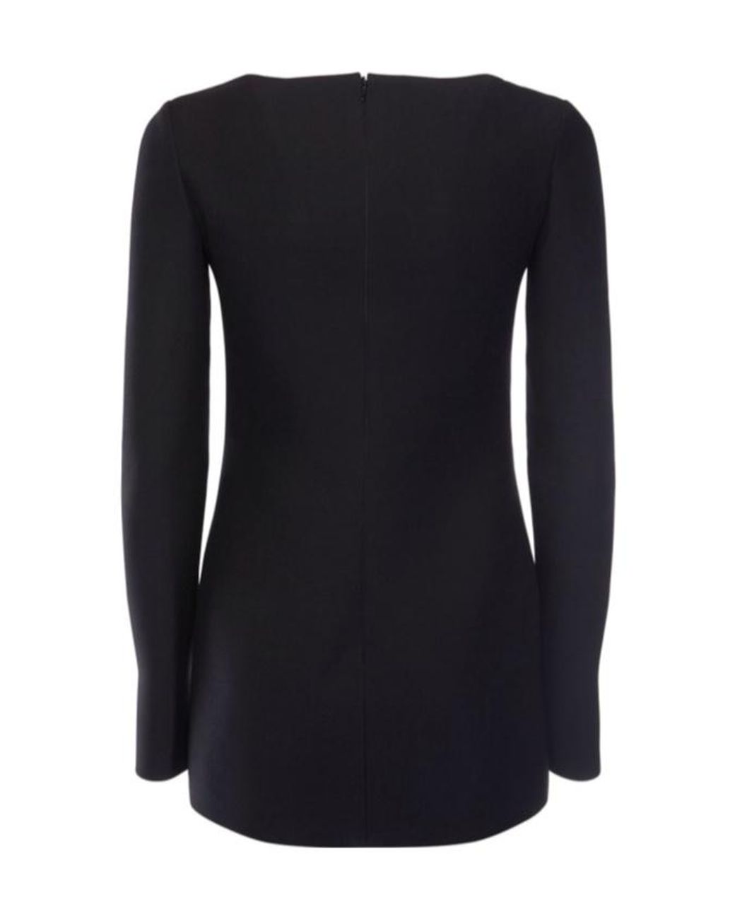 Valentino Black Wool Silk Crepe Mini Dress