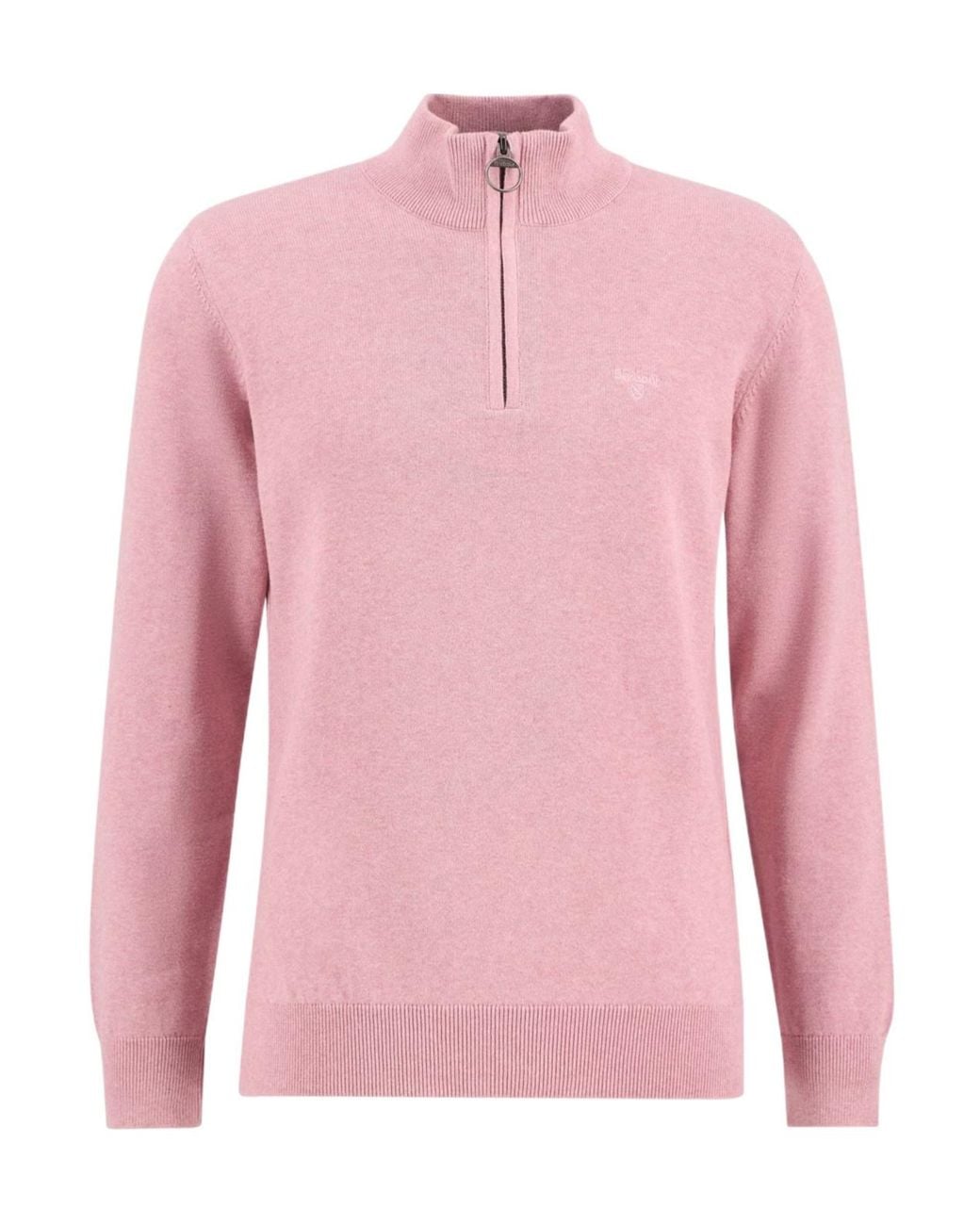 Barbour Pink Half-Zip Jumper for men