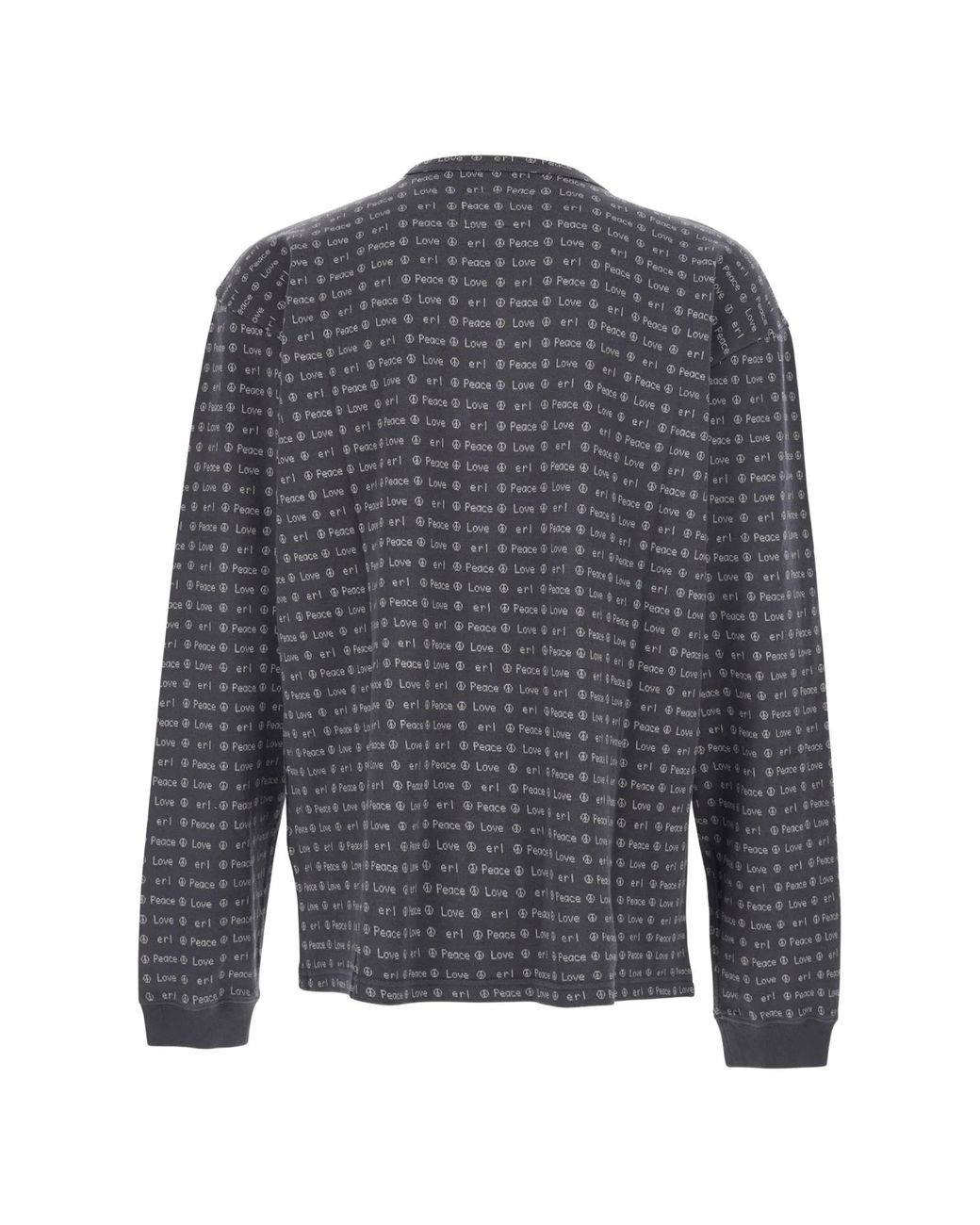 ERL Gray Jacquard Logo Knitted Top for men