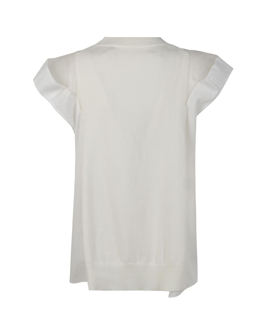 Sacai White Cotton Top