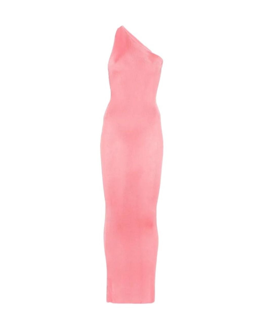 Self-Portrait Pink One-Shoulder Maxi Dress