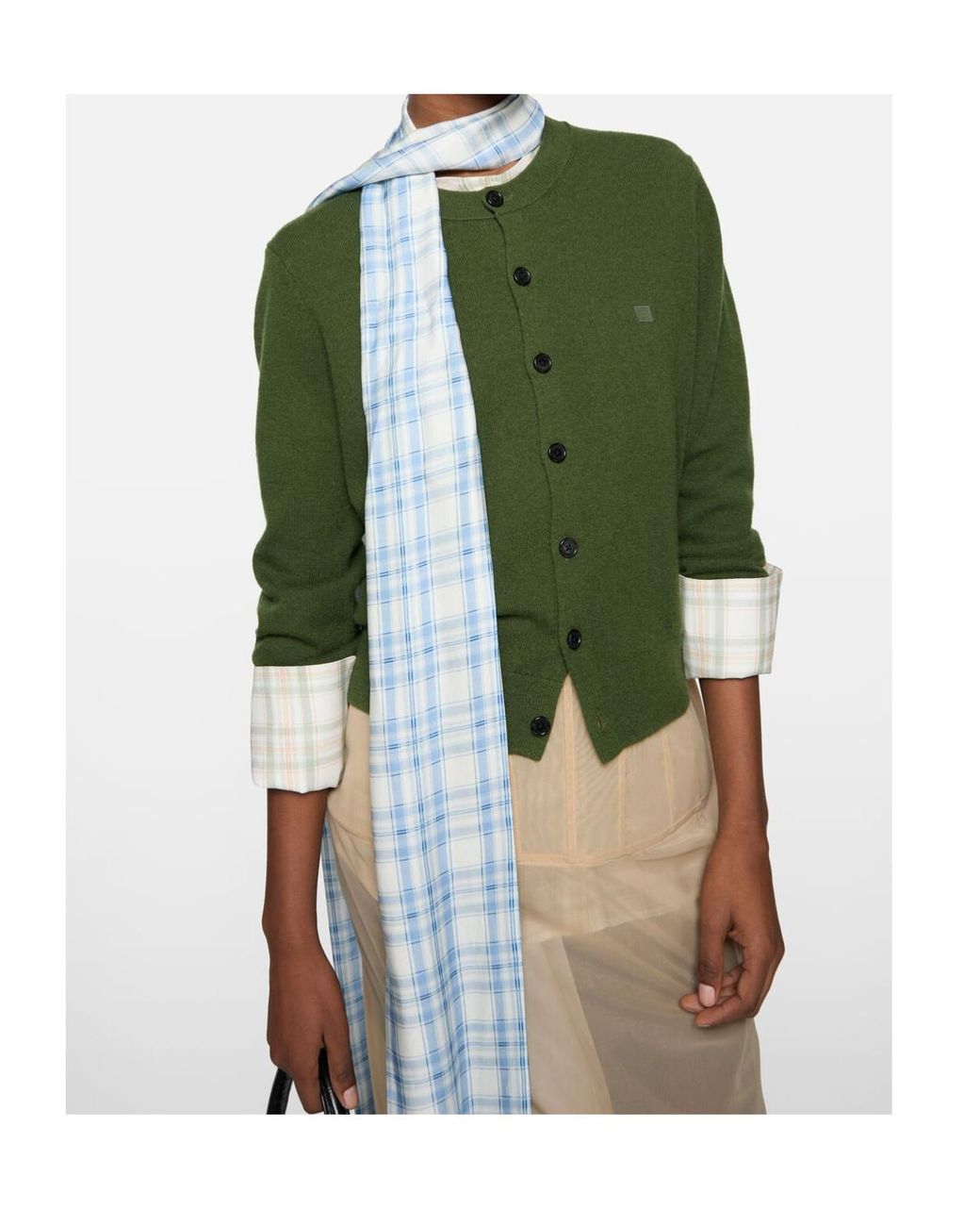 Acne Green Buttoned Cardigan
