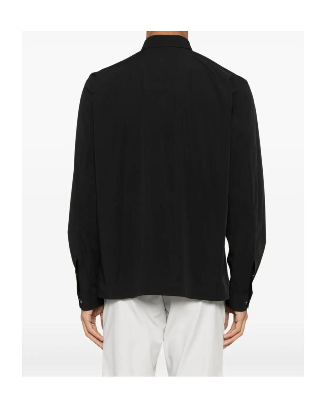 Herno Black Chest-Pockets Long Sleeved Shirt for men