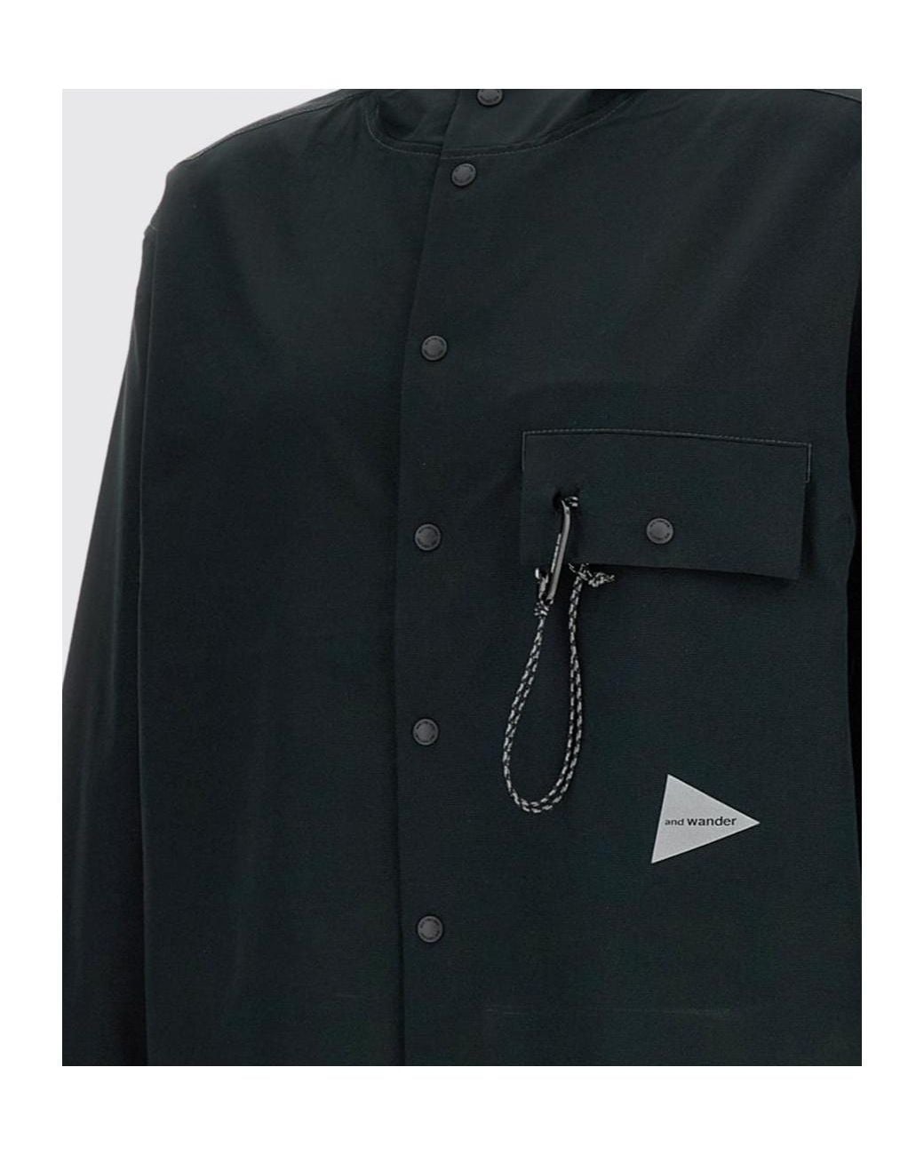 And Wander Blue Hooded Casual Jacket for men