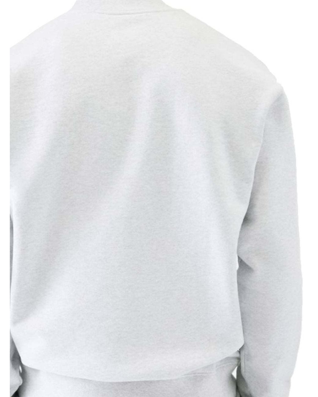 Jacquemus White Logo Patch Crewneck Sweatshirt for men