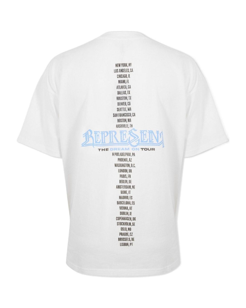 Represent White Crewneck Shortsleeve Tshirt for men