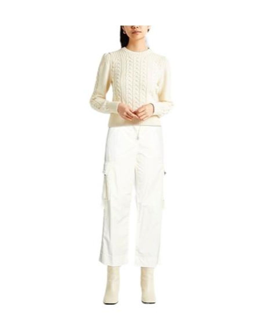 Tory Burch White Simple And Loose Pants