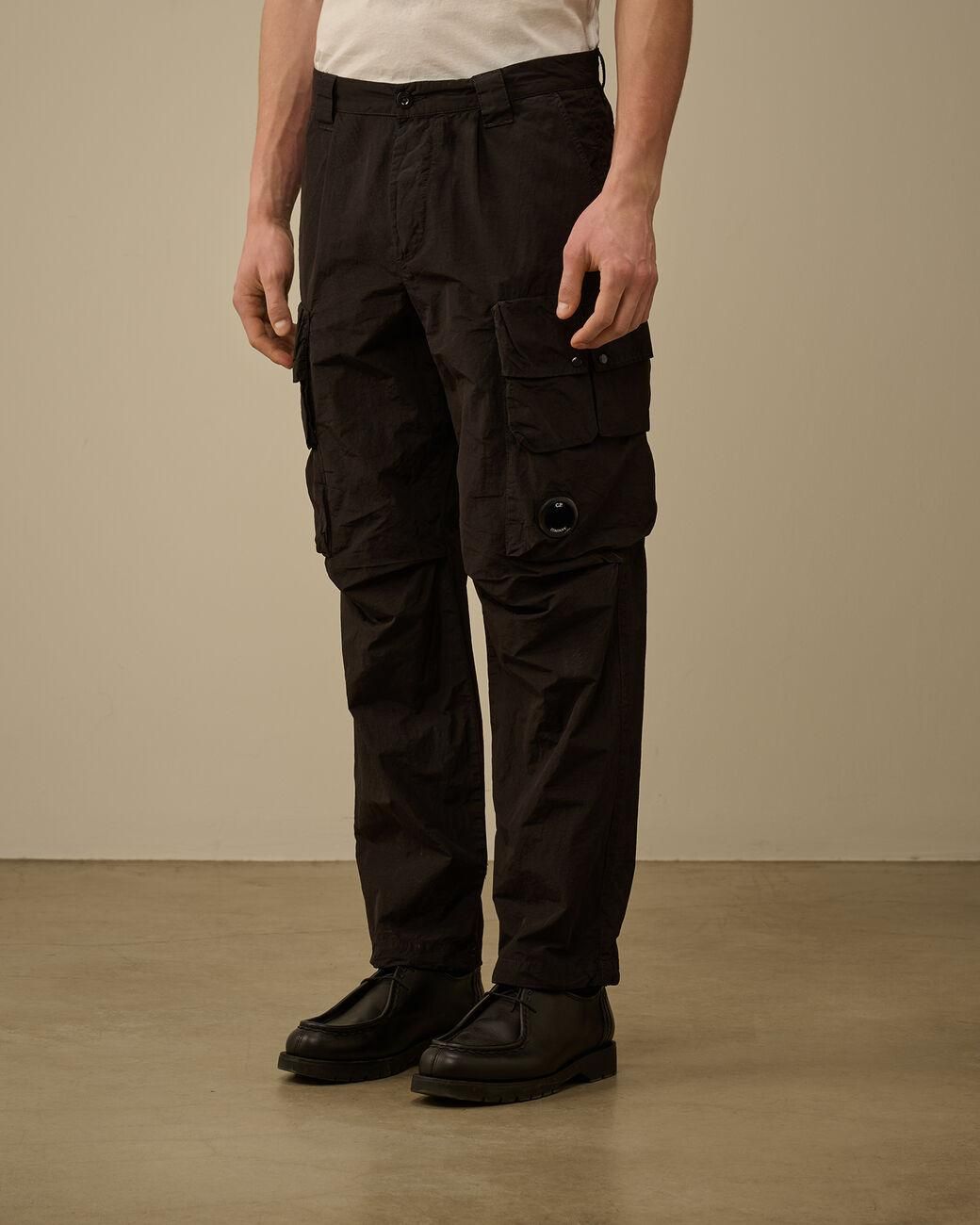 C P Company Black Cargo Pants for men