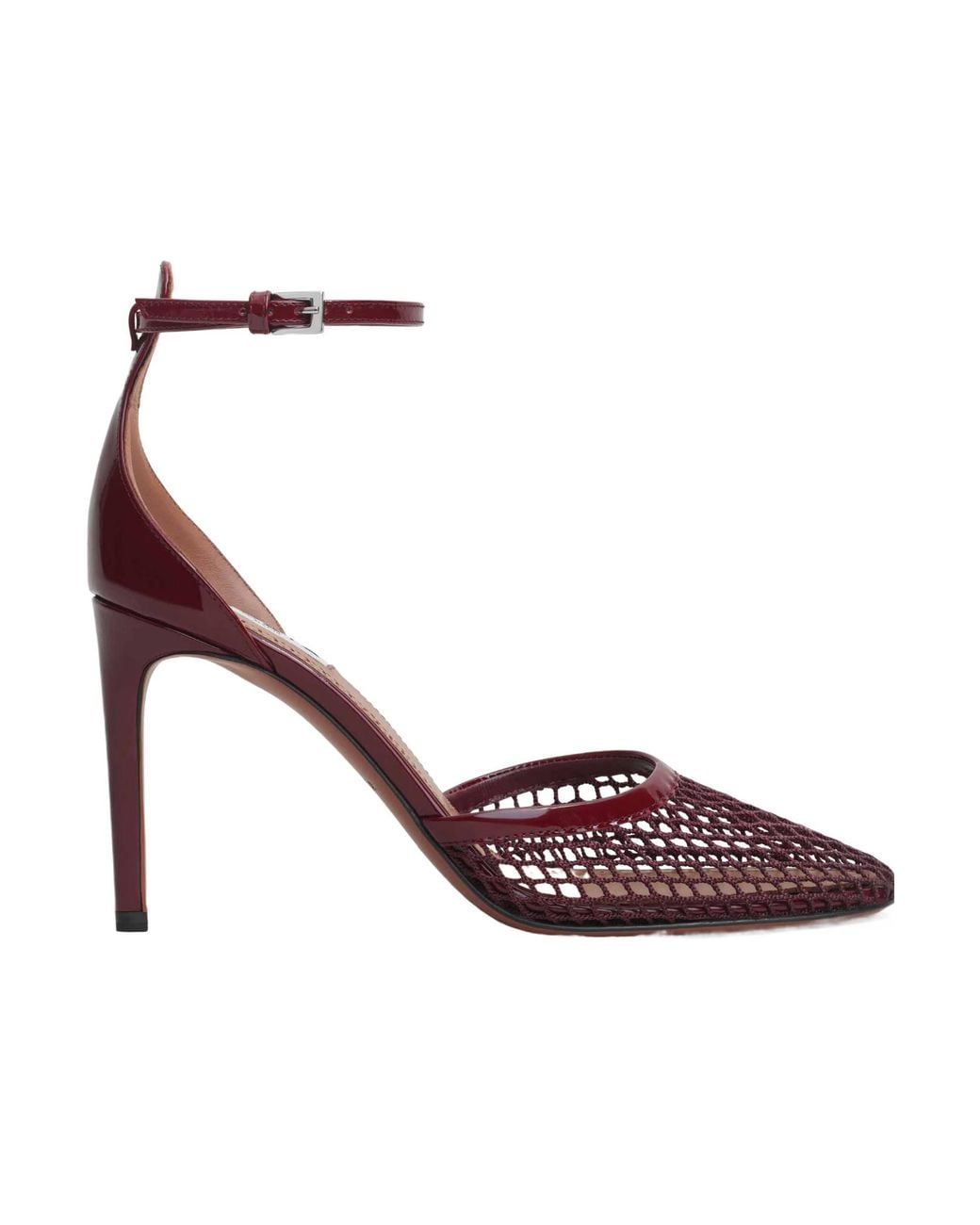 Alaïa Pink Alaïa Mesh Ankle-Strap Pumps