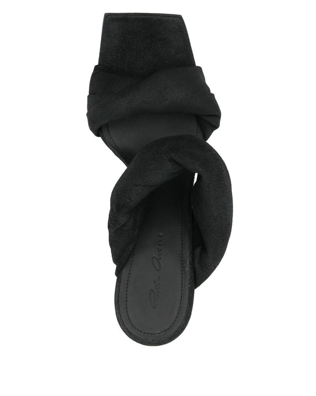 Rick Owens Cantilever Open-Toe Sandals in Black | Lyst