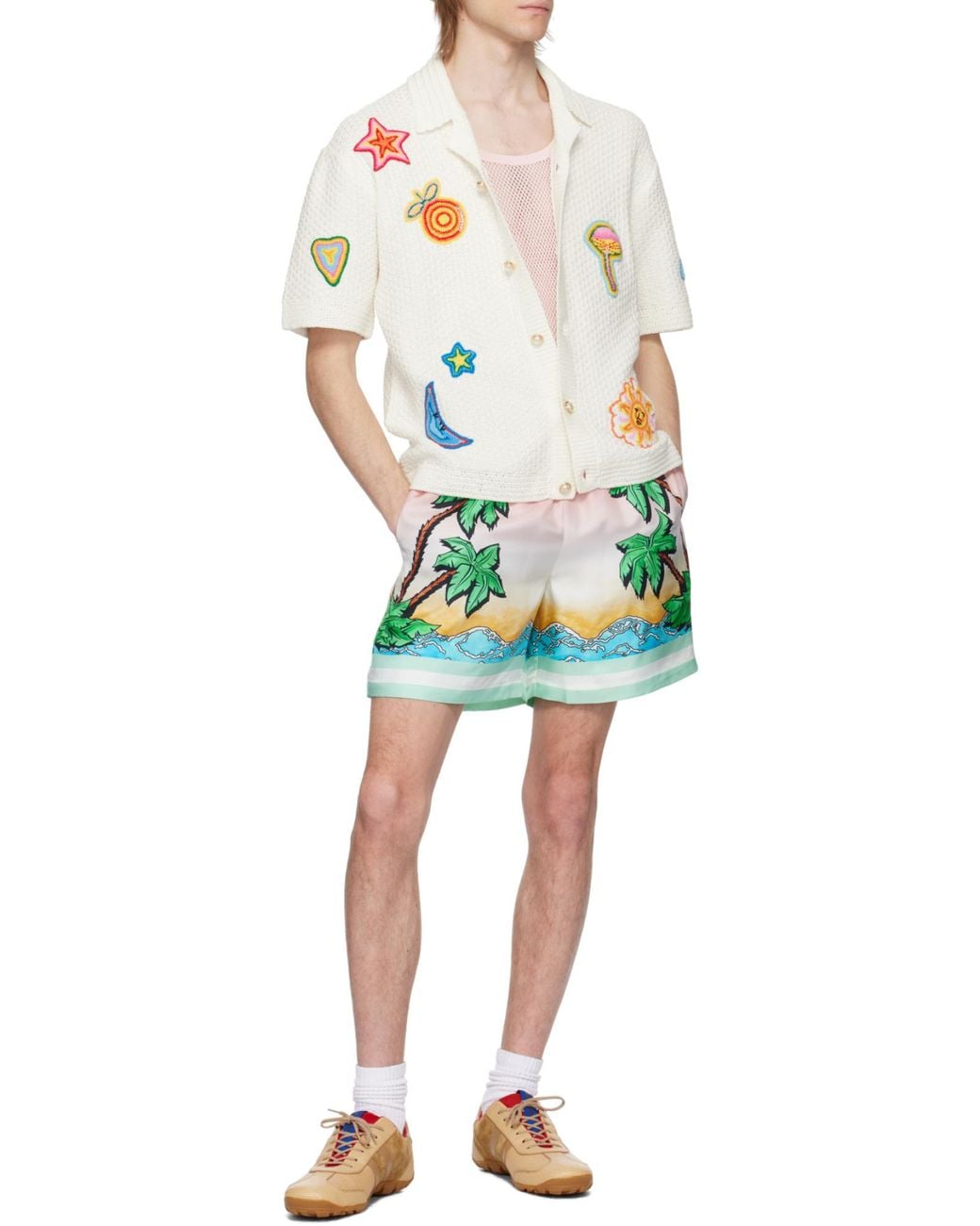 Casablanca Green Tennis Club Shorts for men