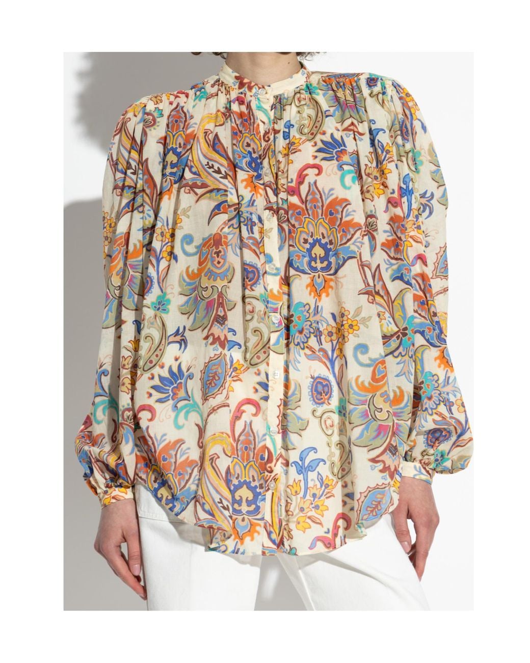 Etro White Patterned Loose Fit Shirt
