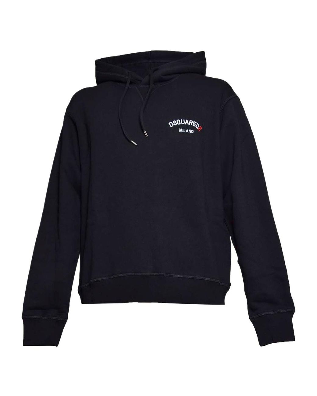 DSquared² Blue Logo Printed Drawstring Hoodie for men