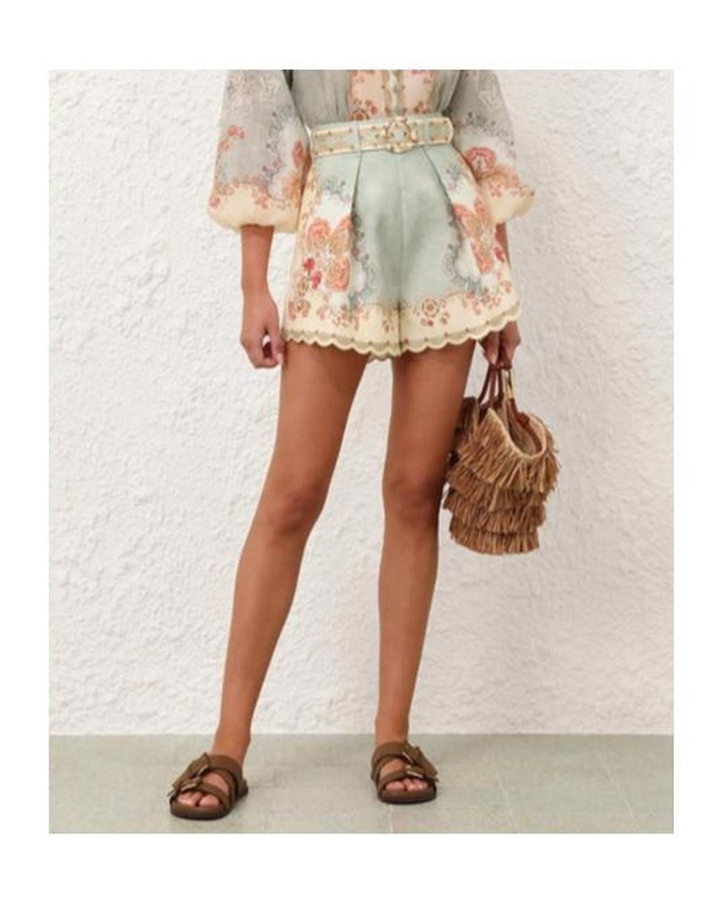 Zimmermann Multicolor Daylight Floral-Print Tuck Shorts